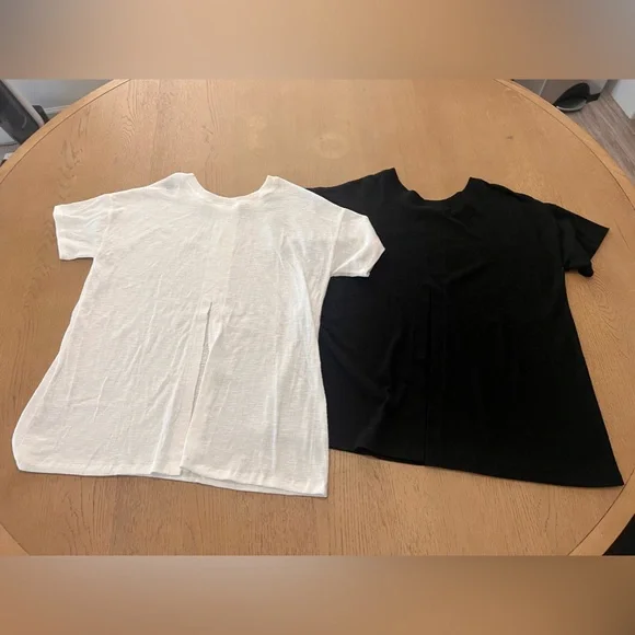 Bundle of Two Split T shirt Bae The Label black & white maternity - Picture 2 of 13